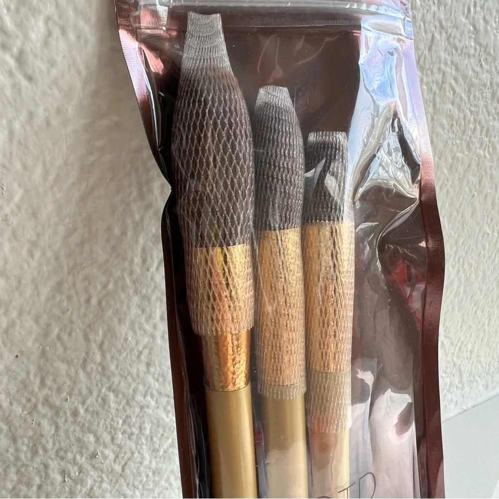 M.O.T.D. Revolve Cosmetics Gold Goddess Makeup Brush 3 Set